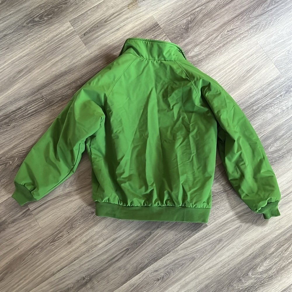 Lands End men’s Green Bomber Jacket Medium Winter Full zip Outdoor waterproof - Picture 3 of 9